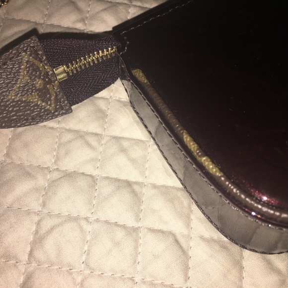 Louis Vuitton Vernis Mini Pochette Amarante Patent Leather Bag Brand New - Picture 14 of 14